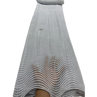 Tissu en dentelle de corde pure d'Osmanthus soluble dans l'eau, multicolore et luxueux, broderie africaine traditionnelle en strass, brillant et luxueux
