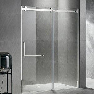Bandeja rectangular de vidrio transparente moderna, sin marco, vidrio templado recto, cuarto de <span class=keywords><strong>ducha</strong></span>, deslizante, plegable, puerta de baño, pantalla de cabina - Product Image 1
