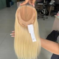 Topper pour femme en dentelle HD, cheveux européens, ligne de cheveux naturelle, blond, cheveux humains, sans perte, livraison rapide, vente chaude