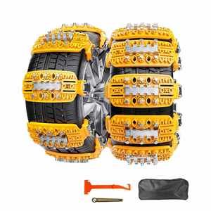 Cadenas de Nieve Universales para Neumáticos de Automóvil, Aleación de Titanio y Acero, Accesorios para Neumáticos Reforzados y Anchos - Product Image 1