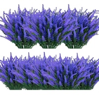 Dekorasi Pernikahan Grosir Bunga Lavender Tanaman Plastik Bunga Lavender Buatan Bunga Lavender Artifisial Bunga Palsu