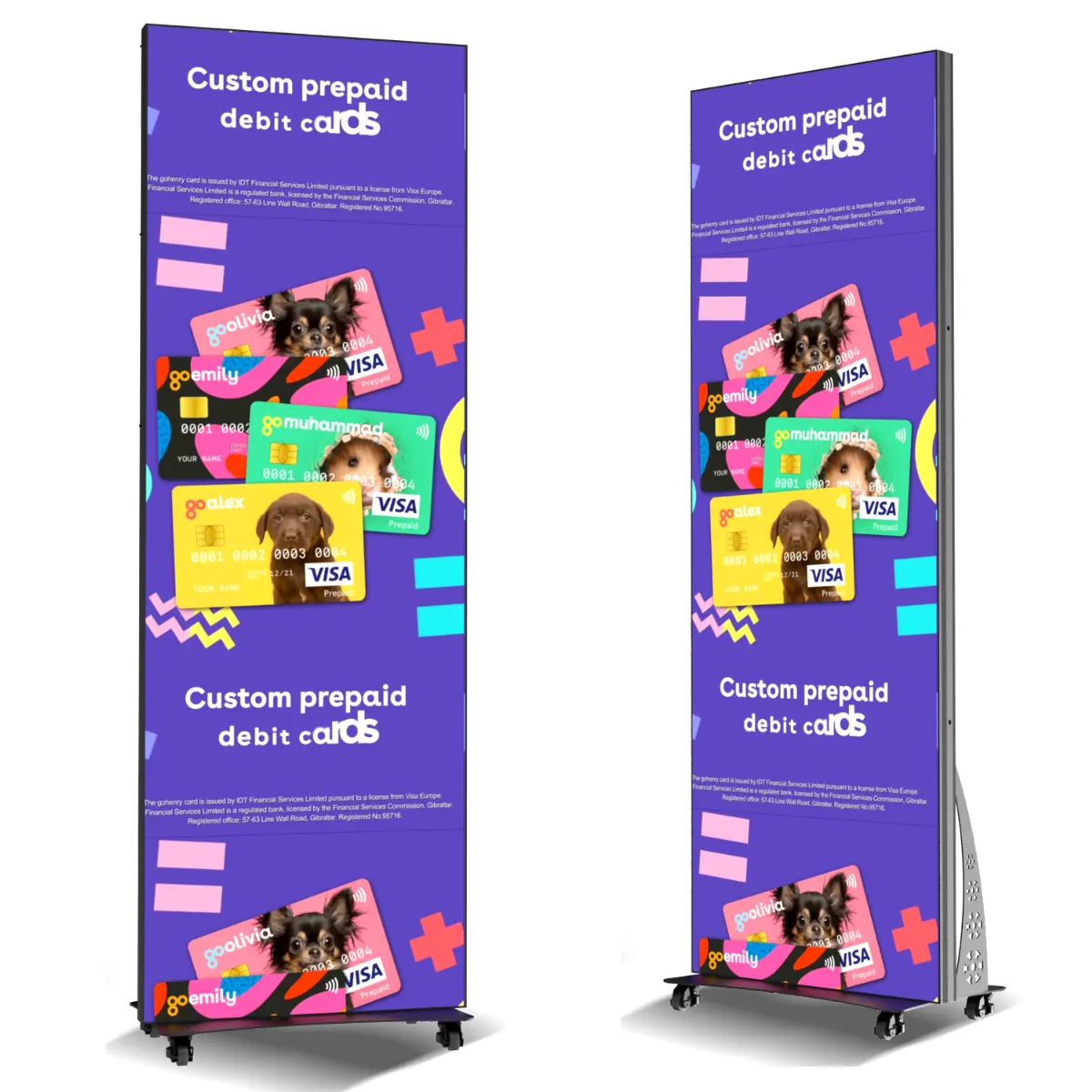 Indoor Advertising Led Poster screen P1.75 P2.19 P2.59 Hd Smart Led Mirror Poster display screen outdoor led screen