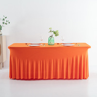 Achat en gros de nappes en spandex pour la location de matériel événementiel, housses de table universelles extensibles dans les quatre sens pour tables pliantes de 6 et 8 pieds