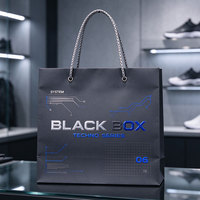Sac cadeau en papier cartonné multi-tailles personnalisé, logo imprimé sur mesure, sac fourre-tout écologique pour l'emballage en magasin