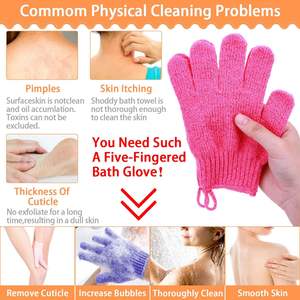 ถุงมือขัดผิวสำหรับอาบน้ำและขัดผิวกาย12สี - Product Image 2