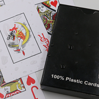 Jeu de cartes de poker en PVC avec impression personnalisée du logo, imperméable, taille 63*88mm, 100% plastique, avec boîte