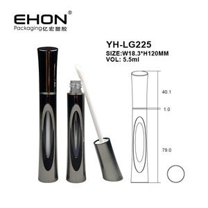 Custom Color Lip Gloss Tubes Private Label Clear Scrub Hollow Design Luxury <b>Red</b> 5ml 5.5ml Lip Gloss Container - Product Image 6