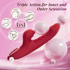 Femmina di spinta Dildo 10 vibrazioni 7 modalità di spinta G Spot clitorideo stimolatore coniglio vibratore coppia adulti giocattoli sessuali per le donne