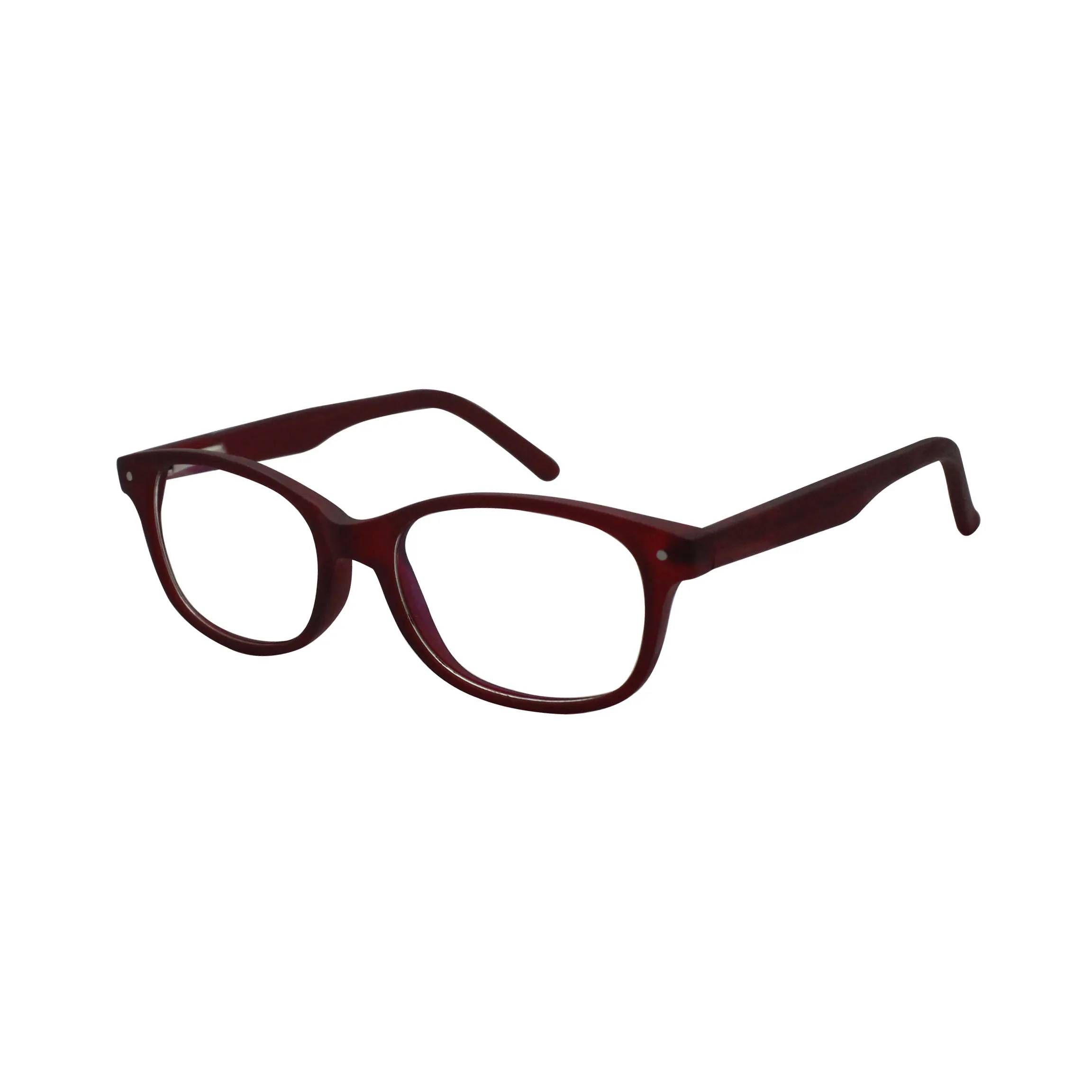 Anti Blue Full Rim Optical Glasses 2020 For Children Injection Frame With CP Temple And Spring Hinge Dark Red With Square Frame