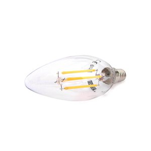 E14 C37 4W = 40W 360 gradi bianco caldo 2700K candela goccia di oliva lampada a filamento LED lampade da parete con SKU-4301