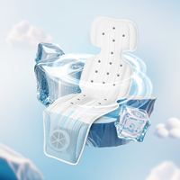 Coussin de siège de poussette perforé en maille polyester avec ventilateur USB et filtre HEPA11 pour bébé