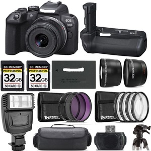 กล้องถ่ายภาพมืออาชีพ EOS-R10 <span class=keywords><strong>Mirrorless</strong></span> 24.2MP พร้อมการ์ด SD รุ่นดั้งเดิม - Product Image 1