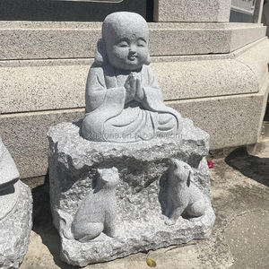 Estatuas de Buda Bebé Meditando, Estilo <span class=keywords><strong>Japon</strong></span>és, Personalizadas, de Piedra Natural para Jardín <span class=keywords><strong>Zen</strong></span> Exterior, en Venta - Product Image 5