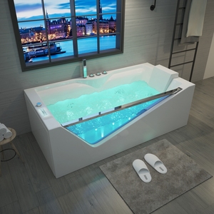 Baignoire spa à remous intérieure moderne de style japonais jacuzzis à <span class=keywords><strong>hydromassage</strong></span> pour couples - Product Image 1