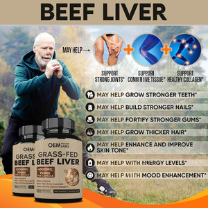 Capsules de foie de bœuf OEM avec fer, vitamine A, B12, choline, acide folique, cuivre, acide hyaluronique et réparation de la moelle osseuse pour les tissus conjonctifs - Product Image 6