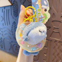 Jouets en peluche populaires en coton PP doux : phoque, ours polaire, loutre, dauphin, pingouin, porte-clés d'anniversaire, pendentif, bouée de natation