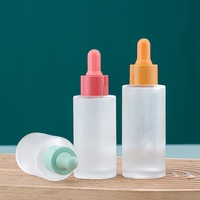 Gesicht Hautpflege Verpackung Glas Tropf flasche Serum 1 Unze 2 Unzen Milchglas ätherisches Öl Bunte Tropf flasche