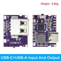 TZT modul daya Step-Up USB 5V 3.1A, konverter penguat tipe-c USB 5V 3.1A, aksesori Bank daya ponsel IP5310 dengan saklar indikator LED