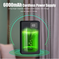 IDEATHERAPY Genouillère chauffante sans fil avec batterie externe 6000 mAh, soulagement de la douleur, thérapie par lumière rouge, vibration, masseur pour le genou