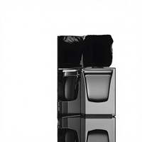 Flacon de parfum carré en verre transparent vide personnalisé en gros 50 ml avec bouchon en pierre de jade de haute qualité pour sérum de soin et diffuseur à bâtonnets