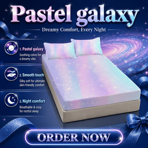 Vibrant Fashion Microfiber 3 Pieces Fitted Sheet Set Wrinkle Free Cozy 3D Rainbow 400TC <strong>Bedding</strong> for <strong>Teenager</strong> Bedroom - Product Image 3