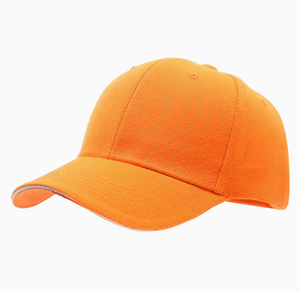 Promotional Custom Orange Outdoor Leisure Printable logo Design Baseball Cap for Men and Women Sandwich Core Baseball Cap