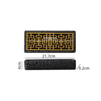Vaisselle de gastronomie moléculaire pour restaurant japonais, assiettes à sushi rectangulaires noires créatives, plateau de service pour saumon et fruits de mer avec glace sèche