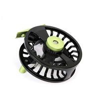 Moulinet de pêche à la mouche en acier inoxydable, grande bobine découpée CNC, moulé sous pression, pour la pêche en ruisseau, rivière et lac