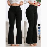 Nouveaux jeans en denim européens et américains pour femmes, pantalons slim élastiques avec taille haute et effet galbant, vente en gros