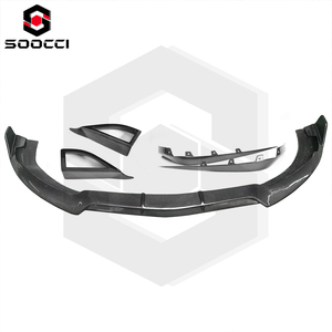 Ensemble de lèvres avant en fibre de carbone de style BRS pour <span class=keywords><strong>Mercedes</strong></span> Benz <span class=keywords><strong>Classe</strong></span> CLS W218 CLS63 Kit de carrosserie de becquet de pare-chocs avant 2016-2018 - Product Image 3