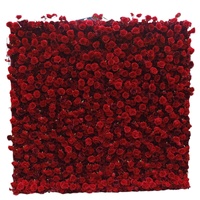 Maßgefertigte Rote Handgemachte 5D Künstliche Rosenblumenwand Hintergrund Künstliche Blumen für Außenbereich Valentinstag Hochzeitsdekoration