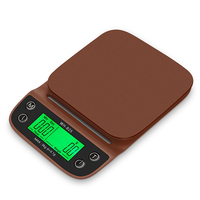 Balance à café portable 3 kg 0,1 g en plastique ABS avec minuteur, conversion multi-unités à une touche, fonction tare, rétroéclairage LCD, expresso