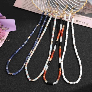 Bohemian Colour Gemstone Beaded Healing Handmade Choker Necklace for Woman Natural Semi-precious Stone Choker Necklace Jewelry - Product Image 3