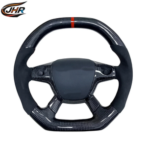 Volant <span class=keywords><strong>sport</strong></span> en cuir et fibre de carbone personnalisé pour Mustang Focus ST <span class=keywords><strong>Fiesta</strong></span> Mk2/<span class=keywords><strong>Mk3</strong></span> Ranger Raptor - JHR TUNING - Product Image 1