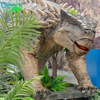 Dinosaure animatronique en caoutchouc de silicone de haute qualité pour aire de jeux extérieure |   Modèle réaliste d'Ankylosaurus de l'usine de Zigong