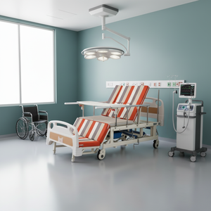 Lit <span class=keywords><strong>de</strong></span> soins infirmiers multifonctionnel manuel LC-QQ1 lit d'hôpital multifonctionnel rééducation aux soins intensifs pour la <span class=keywords><strong>maison</strong></span> et les milieux médicaux - Product Image 3