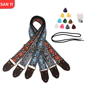 Correa de Hombro para Guitarra con Diseño Jacquard Retro y Elegante, Accesorios para Guitarra con Púas y Cierres para Amantes de la Guitarra - Product Image 1