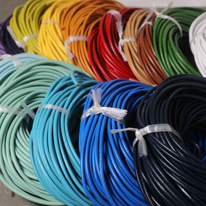 Colored Round Leather Cord 3Mm For DIY Jewelry Making <b>Bracelet</b> Necklace Material Solid Color Round Shape 5M Length - Product Image 4