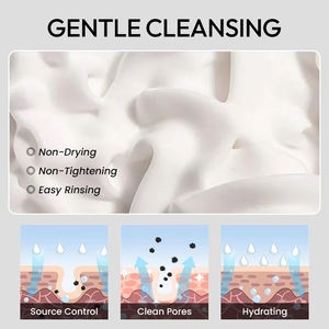 Mousse nettoyante en profondeur apaisante et hydratante en gros, acide salicylique, nettoyant visage moussant simple - Product Image 5