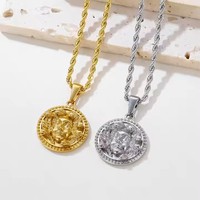 Hip Hop Hommes Jésus Croix Pendentif En Acier Inoxydable 18K Plaqué Or Religieux Chrétien Bijoux Crucifix Croix Collier Pendentif