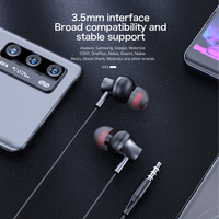 Écouteurs filaires magnétiques intra-auriculaires avec micro 3,5 mm, vente en gros d'usine