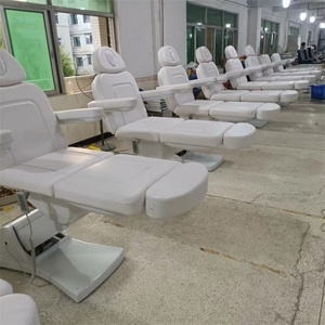 Table de massage électrique réglable beige pour thérapie, spa, salon de beauté, soins esthétiques, lit de soin, chaise de tatouage et de soin du visage - Product Image 4