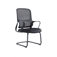 Chaise de bureau ergonomique en maille, réglable en hauteur, pivotante, avec accoudoirs fixes et base cantilever pour le bureau à domicile