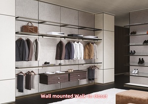 Conception 3D élégante fonctionnalité légère garde-robe <span class=keywords><strong>de</strong></span> plain-pied murale lambris d'un système <span class=keywords><strong>de</strong></span> rayonnage combinaison <span class=keywords><strong>de</strong></span> garde-robe <span class=keywords><strong>de</strong></span> plain-pied - Product Image 5