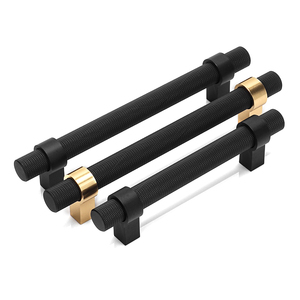 <strong>Black</strong> &amp; Gold Aluminum Furniture Hardware for Cabinets <strong>Drawer</strong> Handles for Kitchen Bedroom Wardrobe &amp; Living Room Dressers - Product Image 3