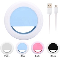 Portable Rechargeable USB Anneau Lumière Mobile Téléphone LED Caméra Clip pour Selfie Photographie Pratique Éclairage Photographique
