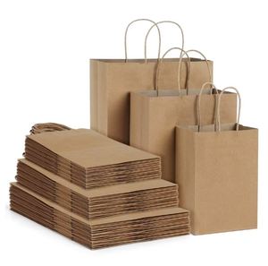 Bolsas de Papel Kraft Recicladas al por Mayor para Comida para Llevar, Bolsas de Papel Personalizadas para Restaurantes, para Entrega de Alimentos - Product Image 2
