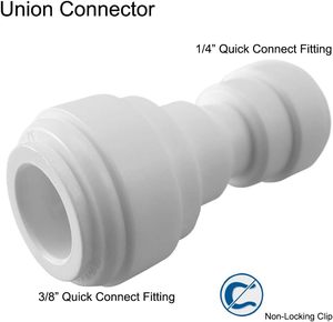 Unión reductora de 1/4 a 3/8 OD, conexión rápida recta a presión para tubo de agua, accesorio para sistema de ósmosis inversa, purificador y filtro. - Product Image 2