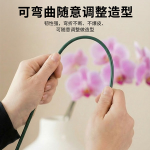 Tiges de soutien pour plantes vertes Airi Shield, piquets en fil métallique avec clips ronds pour orchidées et fleurs - Product Image 3