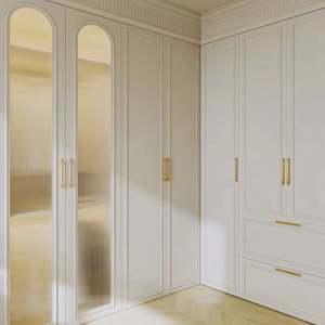 Armario de Almacenamiento de Ropa para Guardarropa, Estilo Francés Crema - Product Image 4